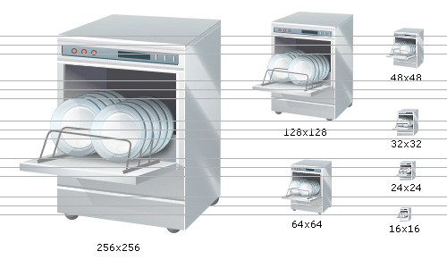 Dishwasher machine icon