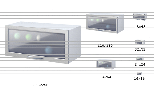 Hinged dresser icon