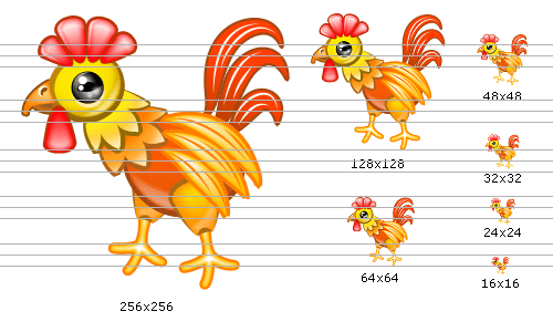 Rooster icon v2